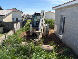 Photo de galerie - Aménagement terrassement maison neuve 