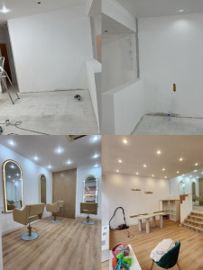 Photo de galerie - Rénovation totale salon de coiffure
