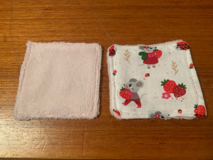 Photo de galerie - Création de lingette lavable pour bébé 