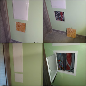 Photo de galerie - Ouverture mur pour acceder aux gaines et rhabillage identique au tableau existant