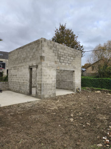 Photo de galerie - Fin du chantier maçonnerie garage