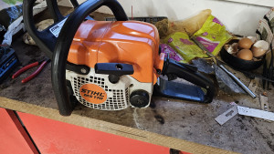 Photo de galerie - Remplacement filtre, passage bac a ultrason du carburateur et remplacement guide et chaîne. 