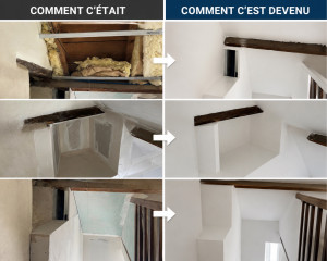 Photo de galerie - ✨ Avant / Après rénovation ✨ Transformation complète avec préparation des supports, ratissage, enduit et finitions soignées. Un résultat propre, lisse et professionnel ! ??