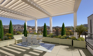 Photo de galerie - Aménagements, jardinières bois, plantation