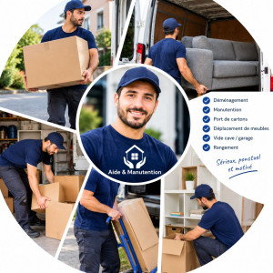 Photo de galerie - Aide à la manutention : port de cartons, chargement et déchargement, déplacement de meubles et aide au rangement. Travail sérieux et soigné.