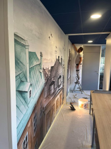 Photo de galerie - Pose de papier peint décoration 