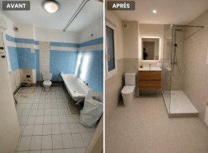 Photo de galerie - Rénovation complète salle de bain 