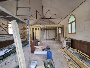 Photo de galerie - Création ossature bois et plancher structure apportant 