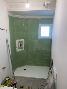 Photo de galerie - Avant - pose faïence douche 