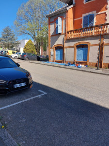 Photo de galerie - Façade avant application de peinture 
pour chantier avril 2026 