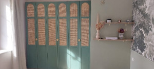 Photo de galerie - Peinture papier peint dressing 