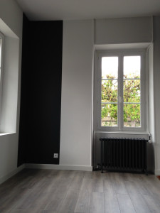 Photo de galerie - Rénovation complète : enduits, peintures décoratives et pose de parquet pour un intérieur moderne et harmonieux. 