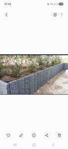 Photo de galerie - Palissade granite bordure 