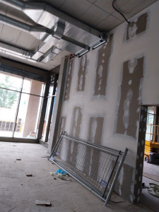 Photo de galerie - Réalisation de cloison enti feux sur un magasin 