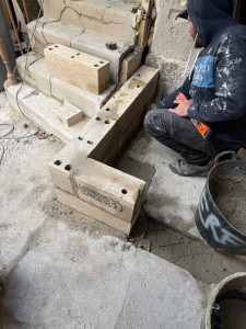 Photo de galerie - Montage d’un mur en parpaing 