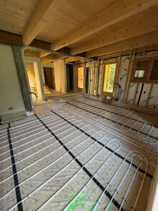 Photo de galerie - Pose d’un plancher chauffant avec 7 départs 