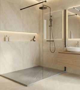 Photo de galerie - Rénovation salle de bain complète plus  bac à douche extra-plat plus carrelage 