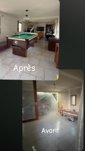 Photo de galerie - Rattrapage de bande à placo + peinture + installation luminaire 