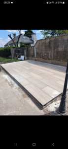 Photo de galerie - Dalle et pose carrelage 