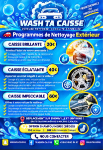Photo de galerie - Retrouvez notre flyer avec nos services ! Au plaisir de faire briller votre voiture ️