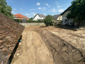Photo de galerie - Mise en place de terre pour une terrasse 