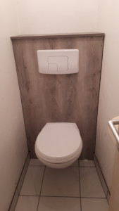 Photo de galerie - Installation d'un WC suspendu