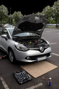 Photo de galerie - Vidange + changement de Filtre à Huile / Filtre à Air et Filtre a Carburant pour cette Clio 4  1.5 DCI. 