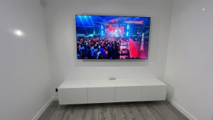 Photo de galerie - Pose et installation TV + meuble TV
