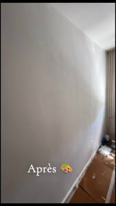 Photo de galerie - Peinture blanc et enduire 