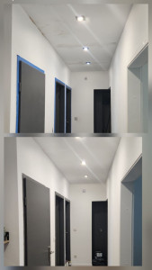 Photo de galerie - Remise en etat mur et plafond suite a dégât des eaux 