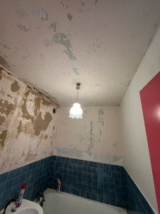 Photo de galerie - Rénovation de salle de bain : faire les enduits et la peinture 