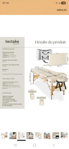 Photo de galerie - Voici ma table de massage 