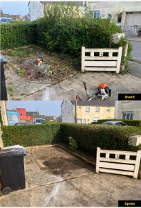Photo de galerie - Remise au propre: débroussaillage, taille de haies, évacuation branchages + déchets verts 