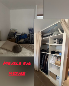 Photo de galerie - Création d’un meuble sur mesure en tablette melaminé robuste 