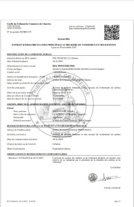 Photo de galerie - Extrait Kbis officiel de la SARL Beg Peinture Pro. Entreprise enregistrée au Registre du Commerce et des Sociétés (RCS), garantissant une structure juridique fiable pour tous vos chantiers de rénovation.