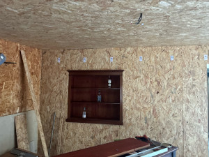 Photo de galerie - Aménagement d’un garage,isolation,placage bois et électricité 
