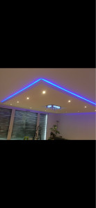 Photo de galerie - Création d’un plafond avec spot plus led 