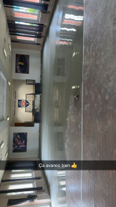 Photo de galerie - Ragréage fibré  + pose de parquet 