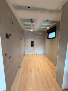 Photo de galerie - Sol souple et faïence, salle de bain complète