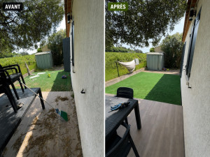Photo de galerie - Nettoyage terrasse plus synthétique 