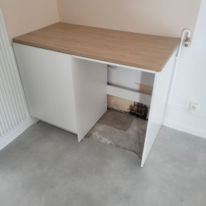 Photo de galerie - Pose de meuble de cuisine plus installation plomberie