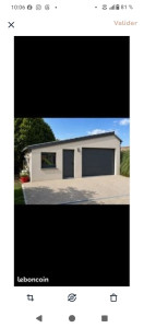 Photo de galerie - Création d'un petit garage pose et parpaings enduit pose du toit monopant et des menuiseries finition par béton désactivé devant