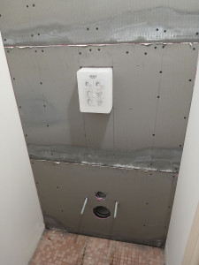 Photo de galerie - Remplacement d'un toilette posé par un toilette suspendu 