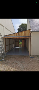 Photo de galerie - Résultats fini toît en ardoise naturelle.
 fondation, charpente, couverture,ect.
réaliser seul de A à Z