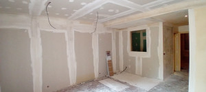 Photo de galerie - Doublage plafond et cloison sdb encastrement d une verrière. 