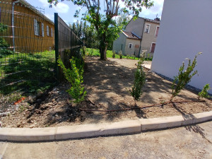 Photo de galerie - Realisation d'une terrasse jardin en copropriété 