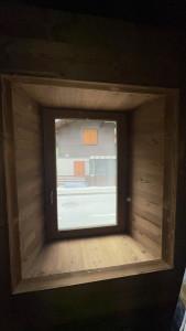 Photo de galerie - Rénovation à neuf de bardage intérieur en vieux bois