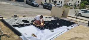Photo de galerie - Pose de pavés autobloquants