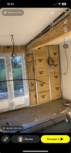 Photo de galerie - Isolation rail placo électricité ect 