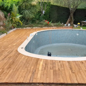 Photo de galerie - Renovation de piscine et le terrasse en bois